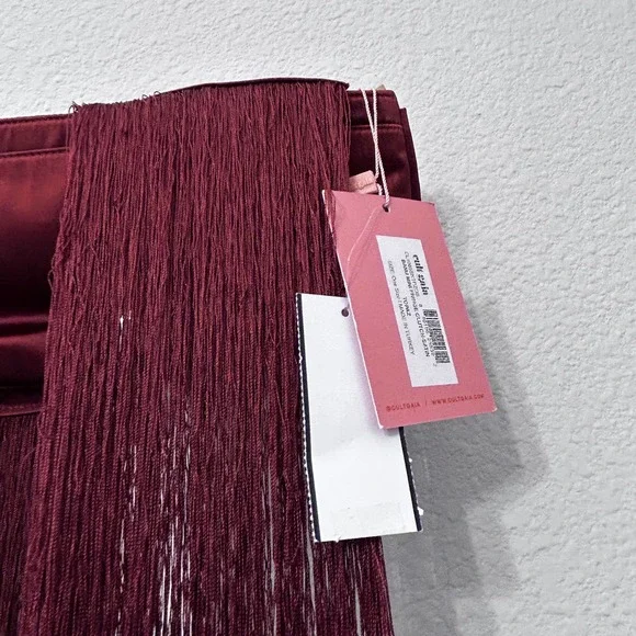 NEW Cult Gaia Banu Mini Fringe Clutch Topaz Quiet Luxury $458 Whimsical Ethereal - Picture 6 of 9